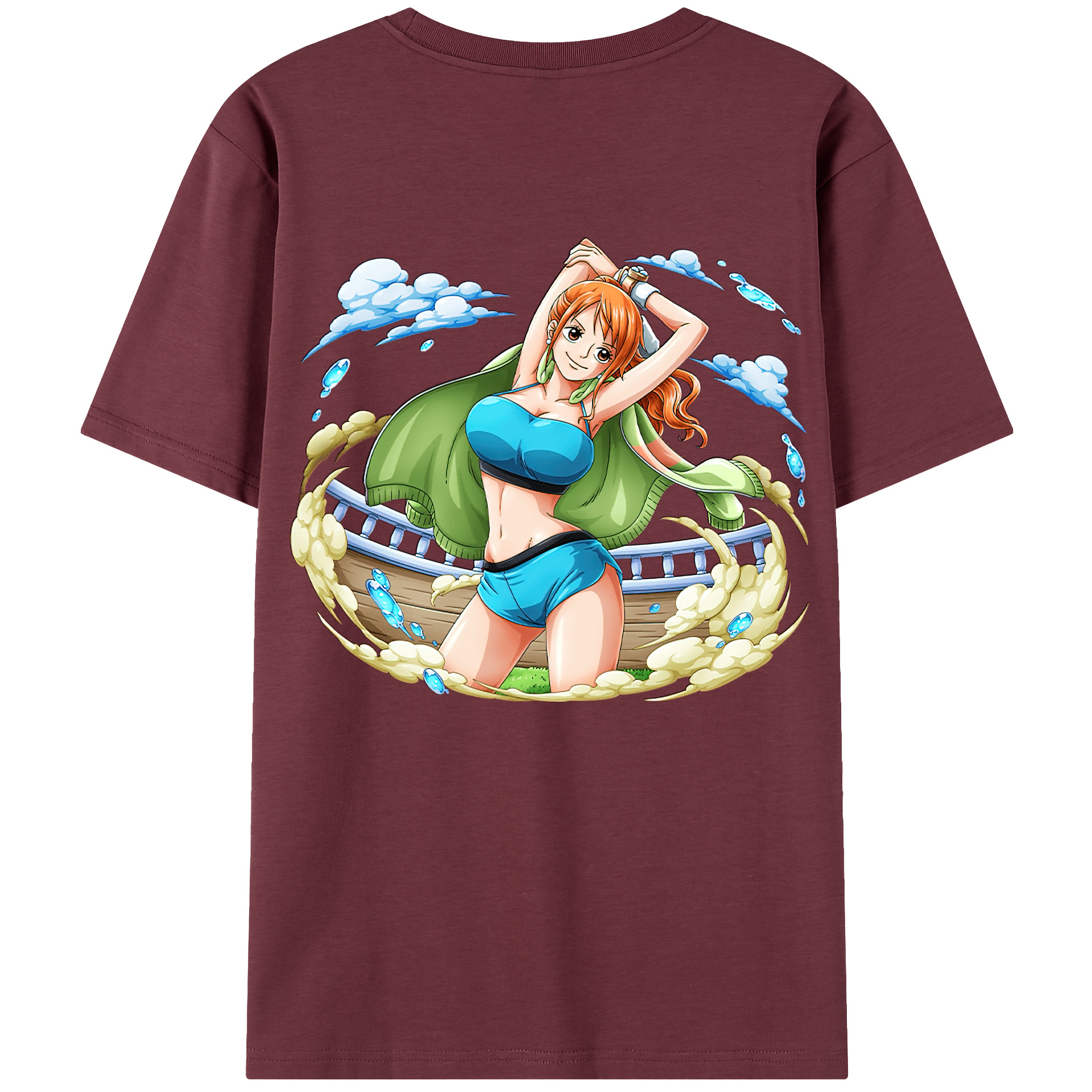 ワンピース ナミ ONE PIECE Nami 綿100％半袖Tシャツ（背面プリント）
